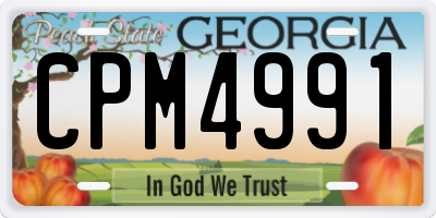 GA license plate CPM4991