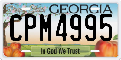 GA license plate CPM4995