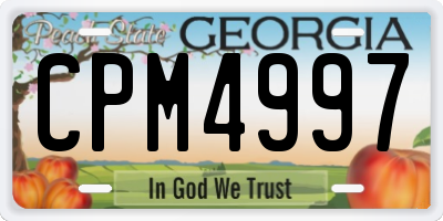 GA license plate CPM4997