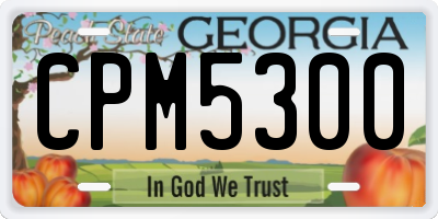 GA license plate CPM5300