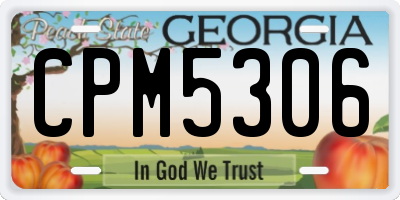 GA license plate CPM5306