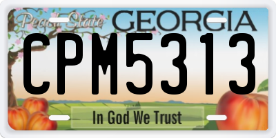 GA license plate CPM5313