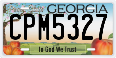 GA license plate CPM5327