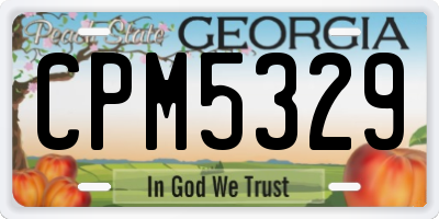 GA license plate CPM5329