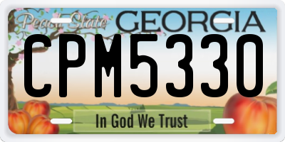 GA license plate CPM5330