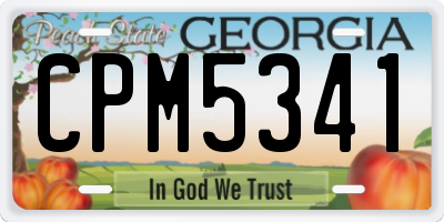 GA license plate CPM5341