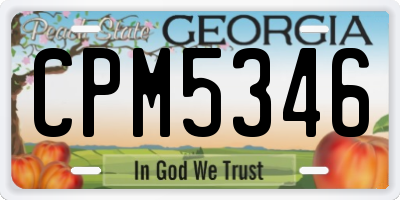 GA license plate CPM5346