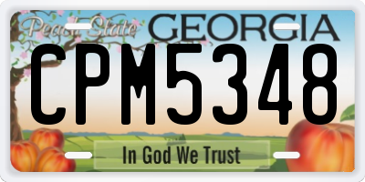 GA license plate CPM5348