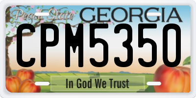 GA license plate CPM5350
