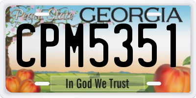 GA license plate CPM5351