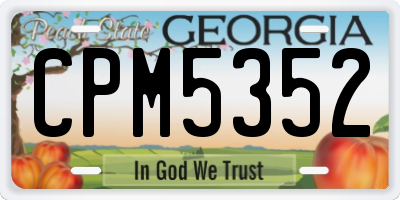 GA license plate CPM5352