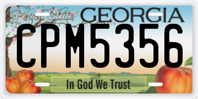 GA license plate CPM5356