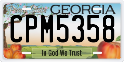 GA license plate CPM5358