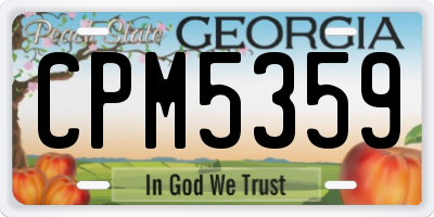 GA license plate CPM5359