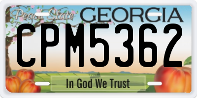 GA license plate CPM5362