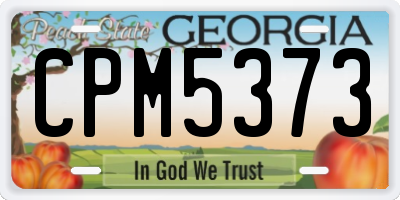 GA license plate CPM5373