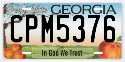 GA license plate CPM5376