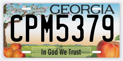 GA license plate CPM5379