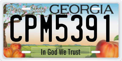 GA license plate CPM5391