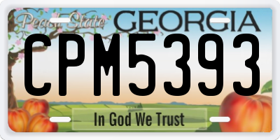 GA license plate CPM5393