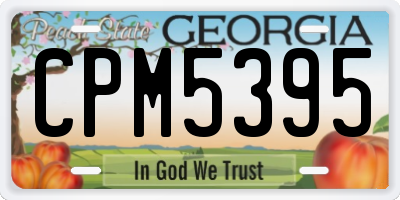 GA license plate CPM5395