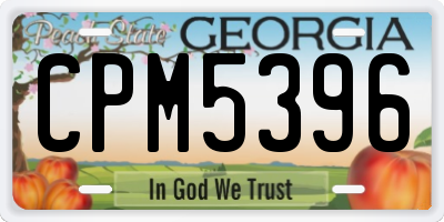 GA license plate CPM5396
