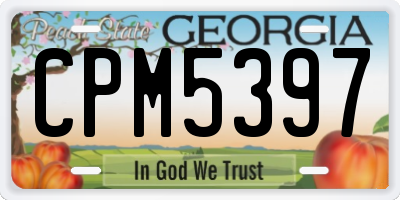 GA license plate CPM5397