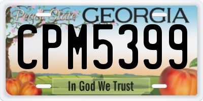 GA license plate CPM5399
