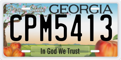GA license plate CPM5413