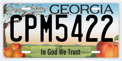 GA license plate CPM5422