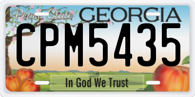 GA license plate CPM5435