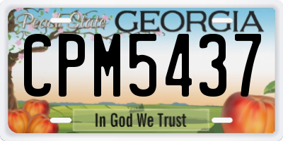 GA license plate CPM5437