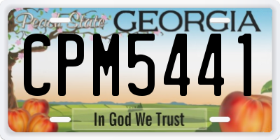 GA license plate CPM5441