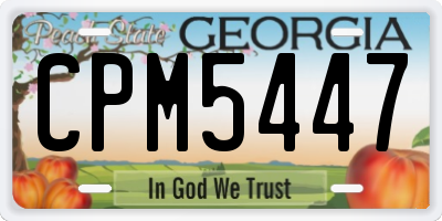 GA license plate CPM5447