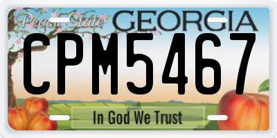 GA license plate CPM5467