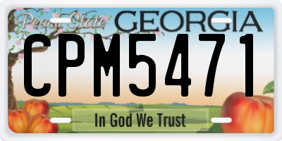 GA license plate CPM5471
