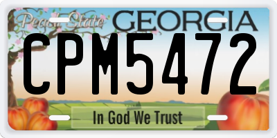 GA license plate CPM5472