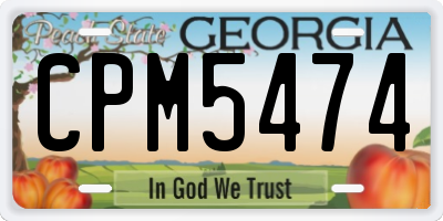GA license plate CPM5474