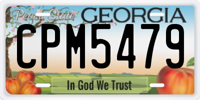 GA license plate CPM5479