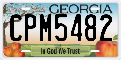 GA license plate CPM5482