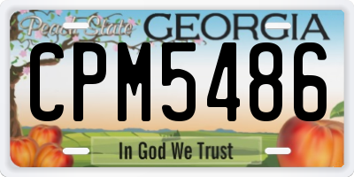 GA license plate CPM5486