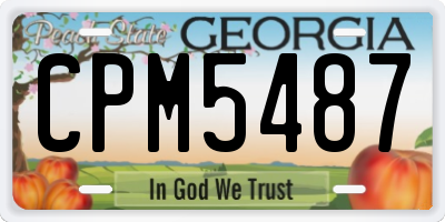 GA license plate CPM5487