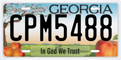GA license plate CPM5488