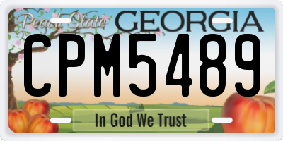 GA license plate CPM5489