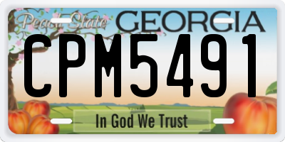 GA license plate CPM5491
