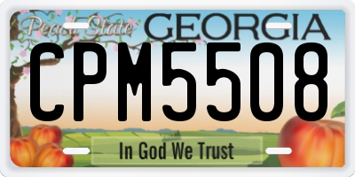 GA license plate CPM5508