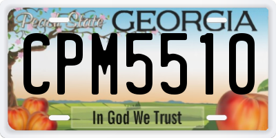 GA license plate CPM5510