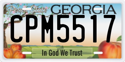 GA license plate CPM5517