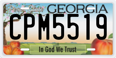 GA license plate CPM5519