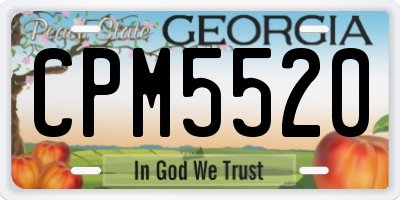 GA license plate CPM5520